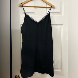 H&M Lace-Trim Satin Slip Dress